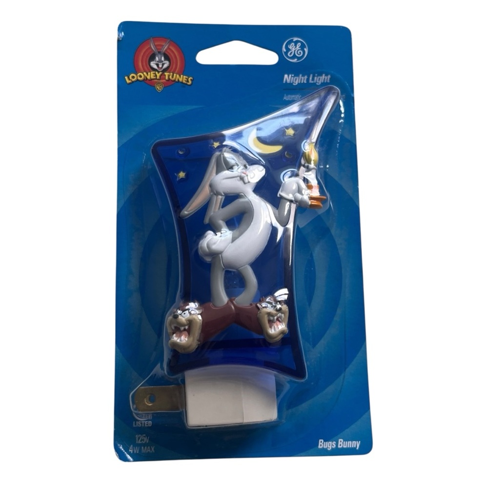 NEW Vintage 2000 GE Warner Brothers Bugs Bunny Night Light Tasmanian Devil